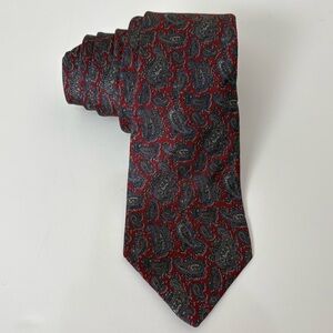 Lanvin Maroon Paisley Silk Men’s Necktie